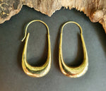 Solid Brass Minimalist Earrings / Geometric Chic Ear Weights Ethnic Boho Classic Bohemian Chic  Gypsy Spiral Hippie Festival Tribal style