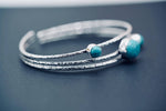 Adjustable Turquoise Silver Bracelet