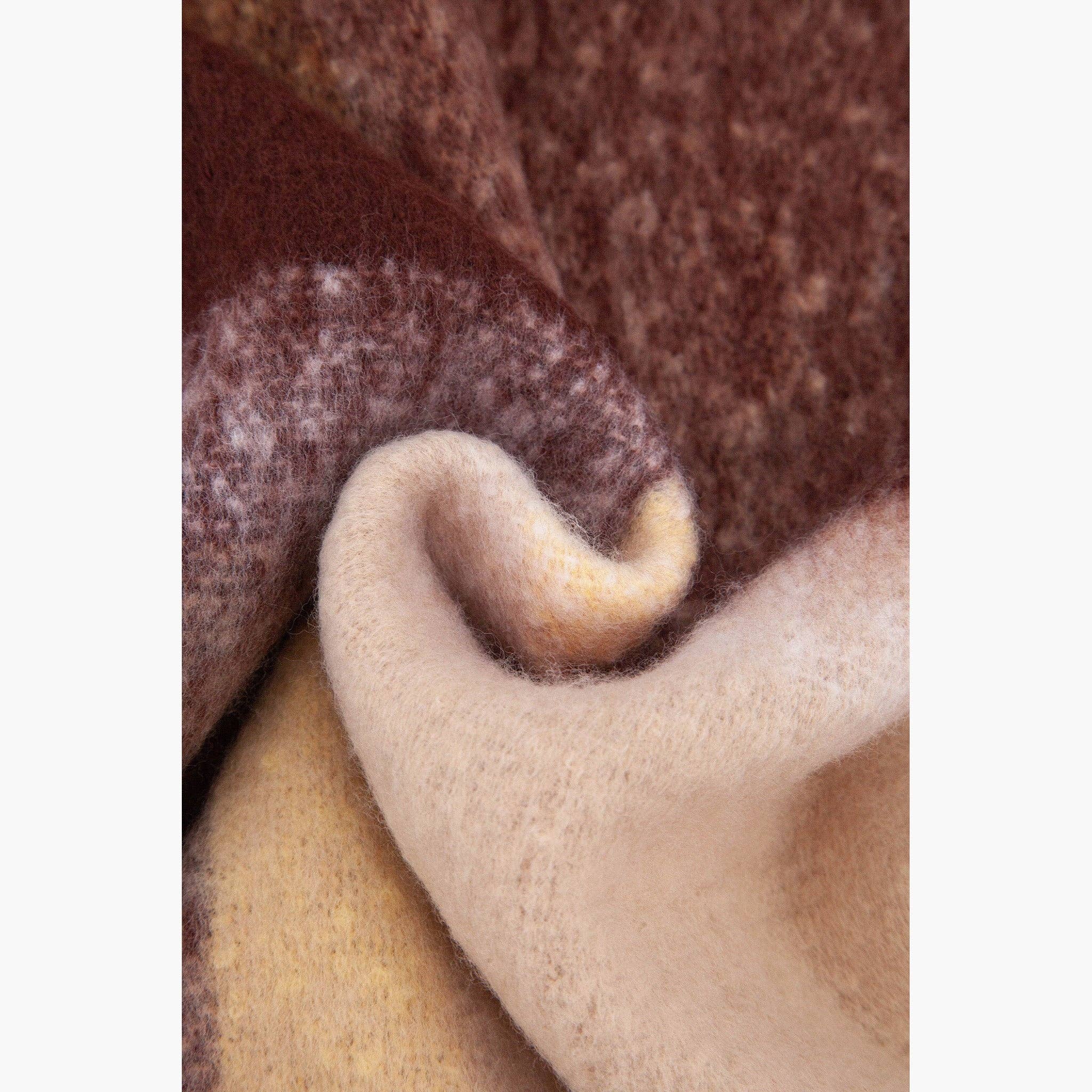 Yara Neutral Square Colour Block Heavyweight Scarf: One-size