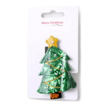 Pearlescent Christmas Tree Hair Claw Clip