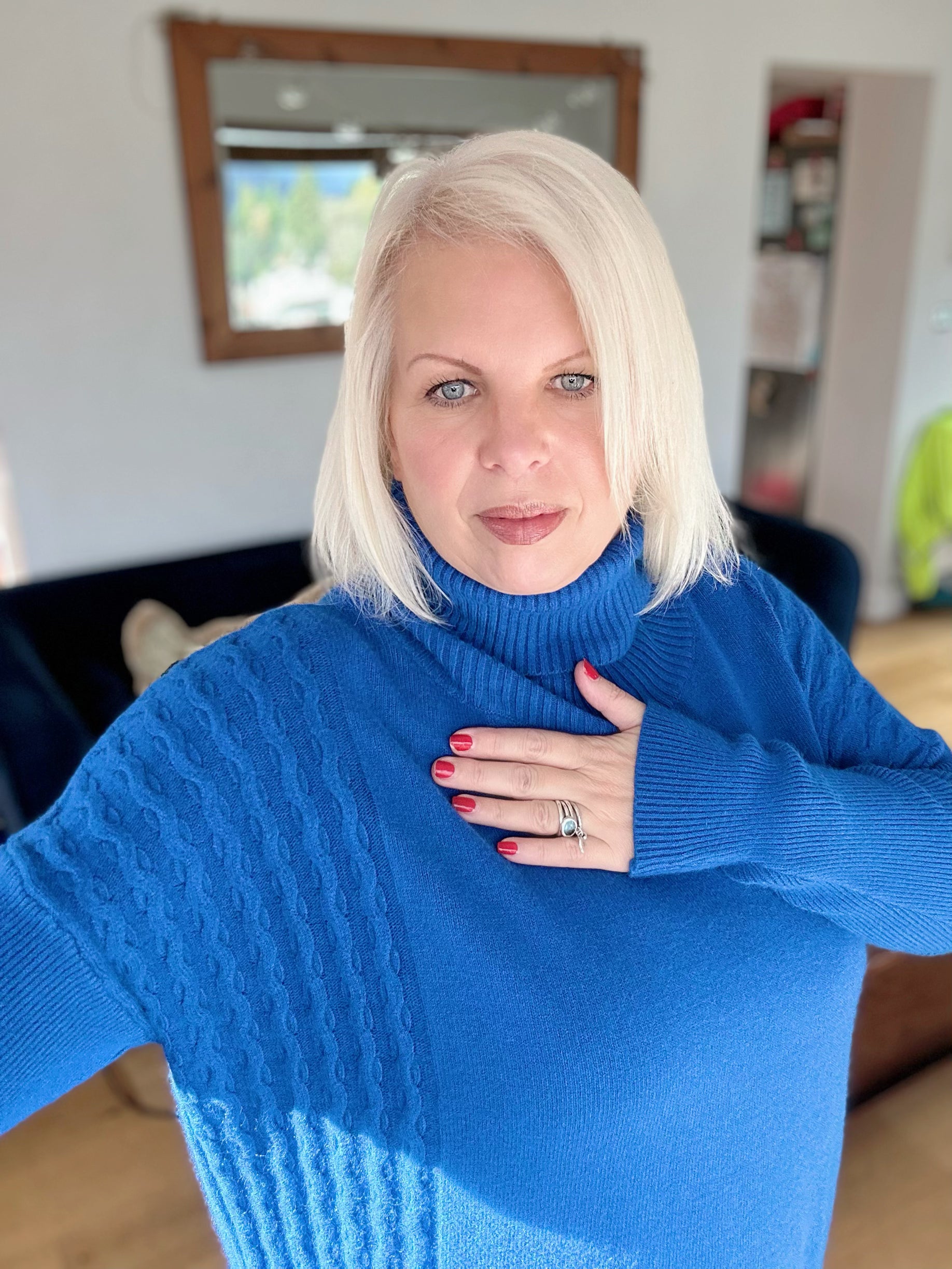 Cowl Neck Cable Jumper