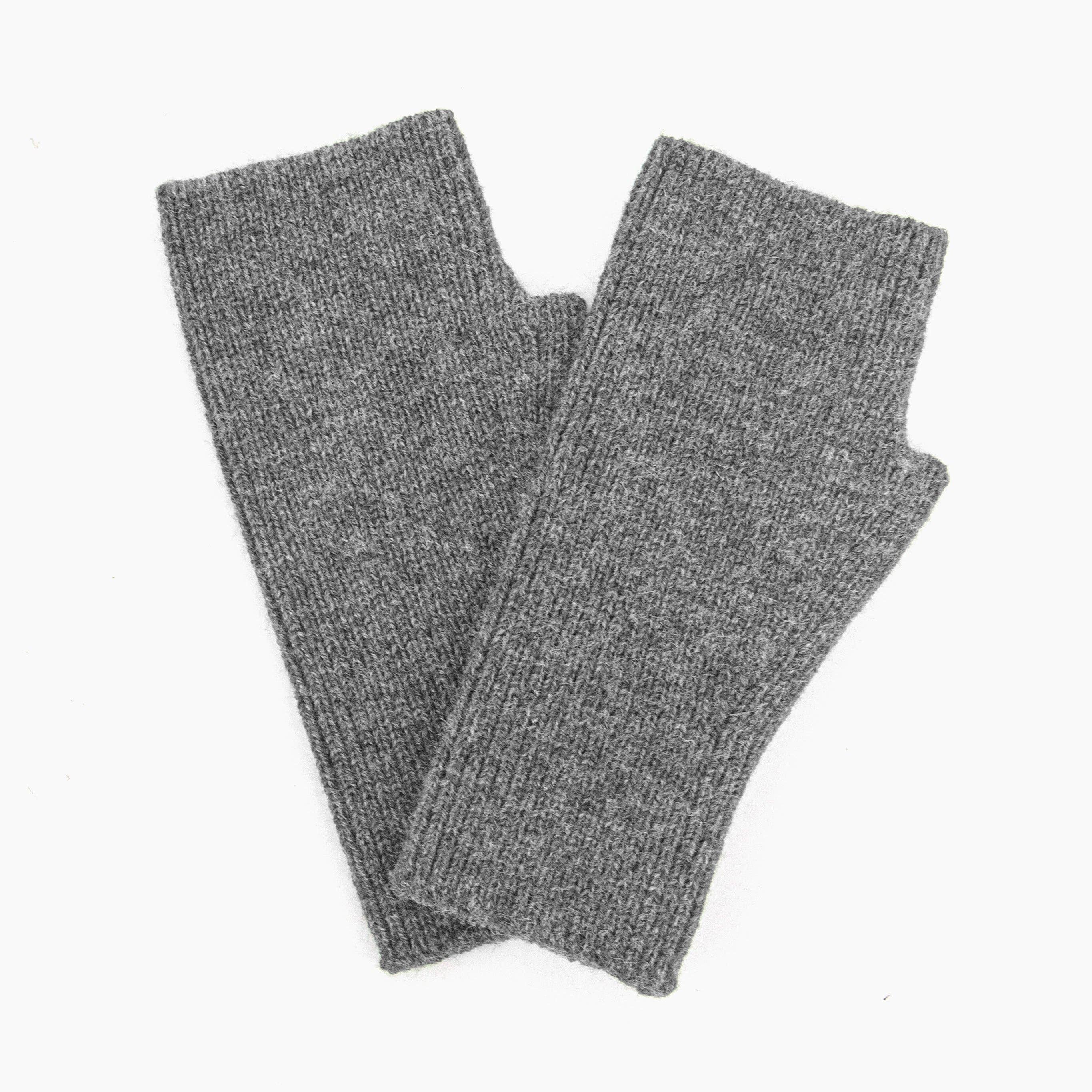 Dylan Wrist Warmers - Dark Grey, Knitted: One-size