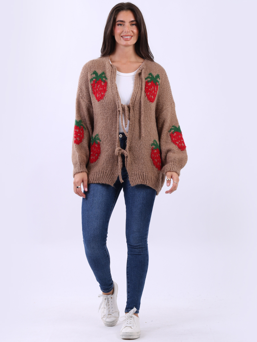 Strawberry Print Cardigan