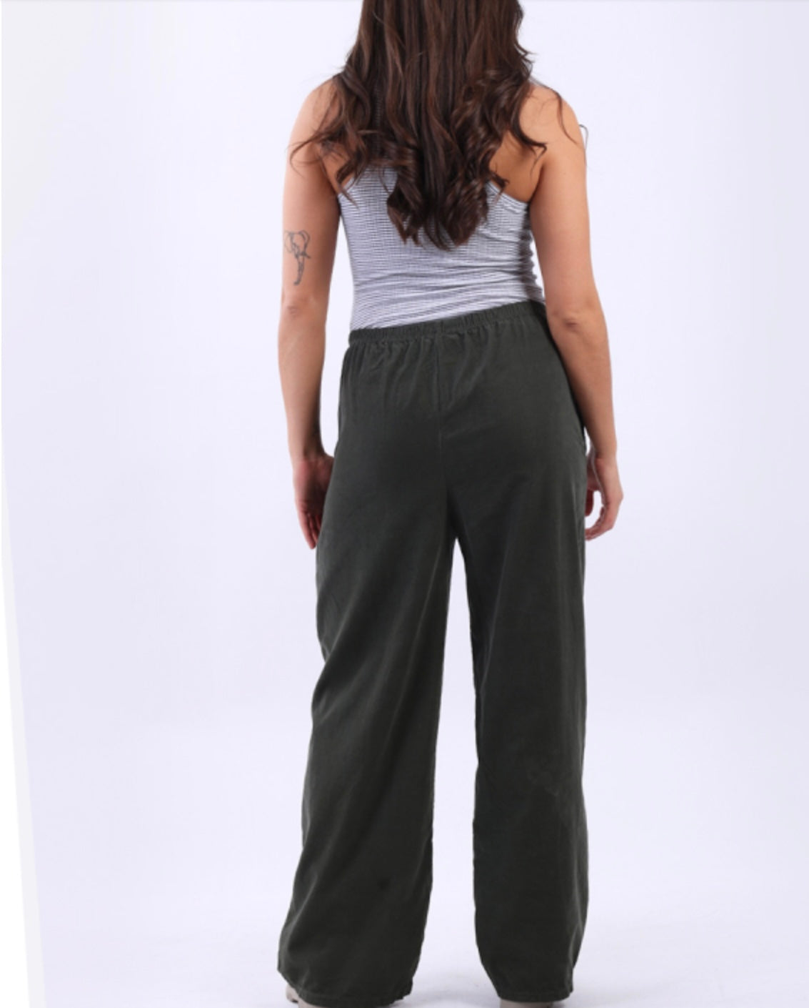 Straight Leg Cotton Corduroy Pants