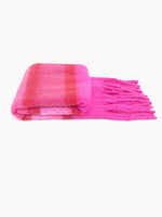 Blair Heavyweight Scarf - Fuchsia, Colour Block Stripe: One-size