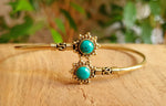 Turquoise Bali Boho Brass Bracelet