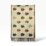Doodle Sheep Print: Denim