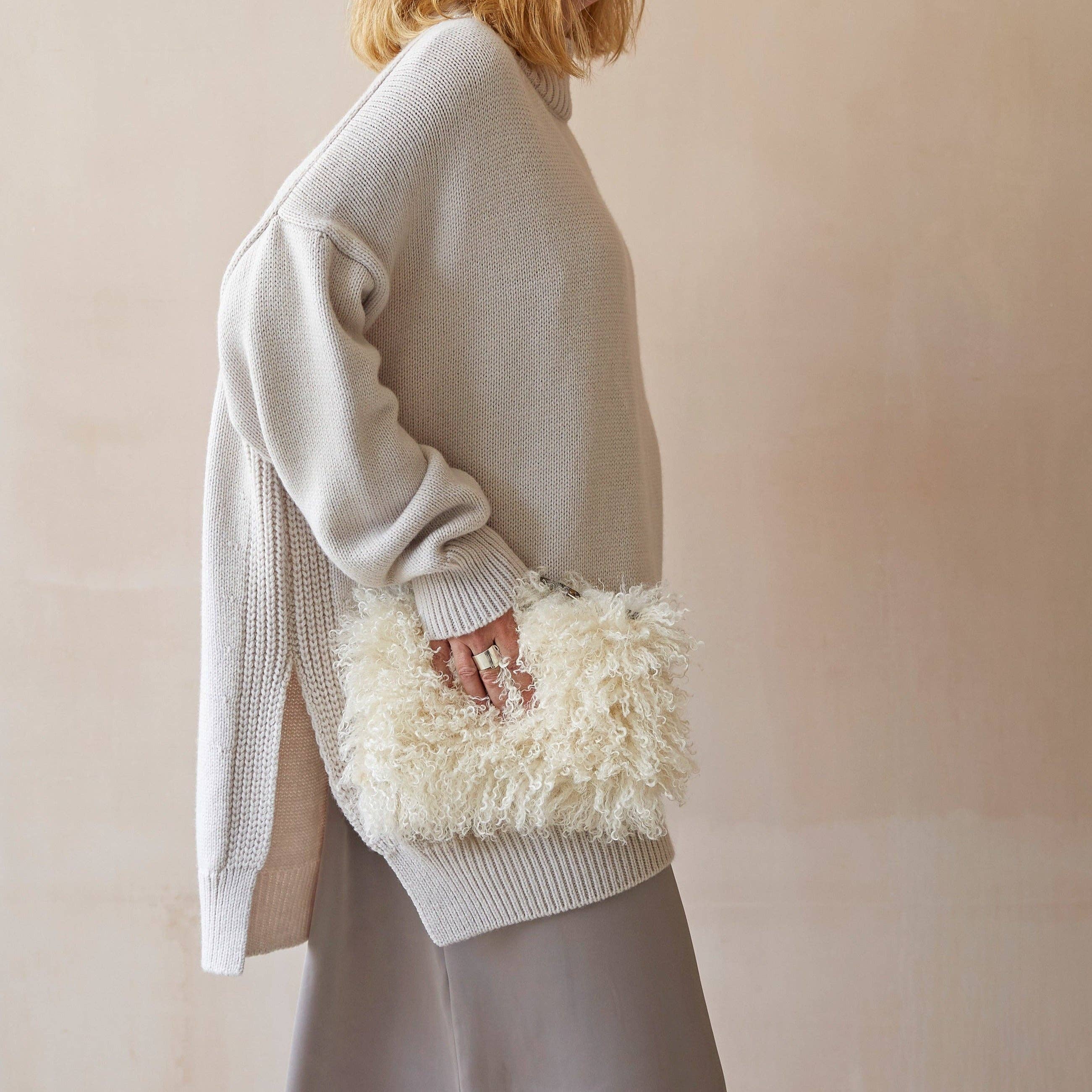 Small Pouch Bag | Afghan | Cream