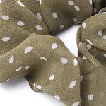 Polka dot print scrunchie.