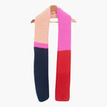 Aster Pink/Red Colourblock Heavyweight Scarf: One-size