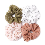 Polka dot print scrunchie.