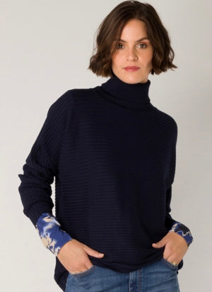 Stein Ribbed Baggy Polo Jumper