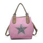 2290 Canvas Star Tote Bag: BLACK