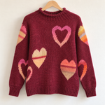 Colourful Love Heart Knit Jumper