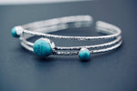 Adjustable Turquoise Silver Bracelet