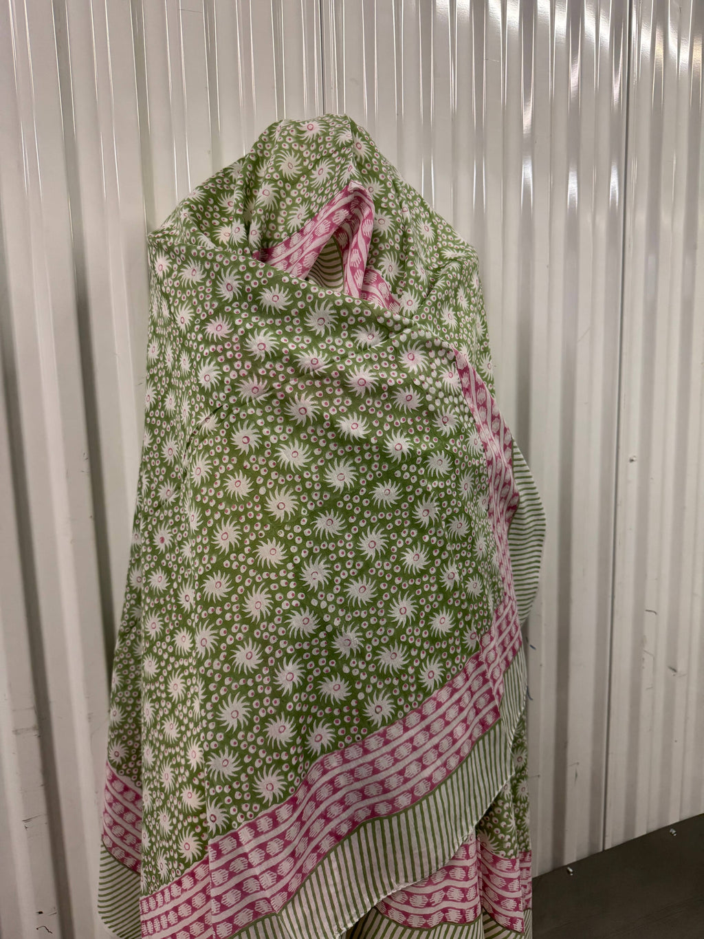 100% Cotton screen print shawl/scarf  with natural dye...