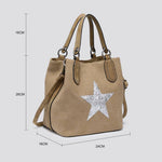 2290 Canvas Star Tote Bag: NAVY