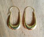 Solid Brass Minimalist Earrings / Geometric Chic Ear Weights Ethnic Boho Classic Bohemian Chic  Gypsy Spiral Hippie Festival Tribal style