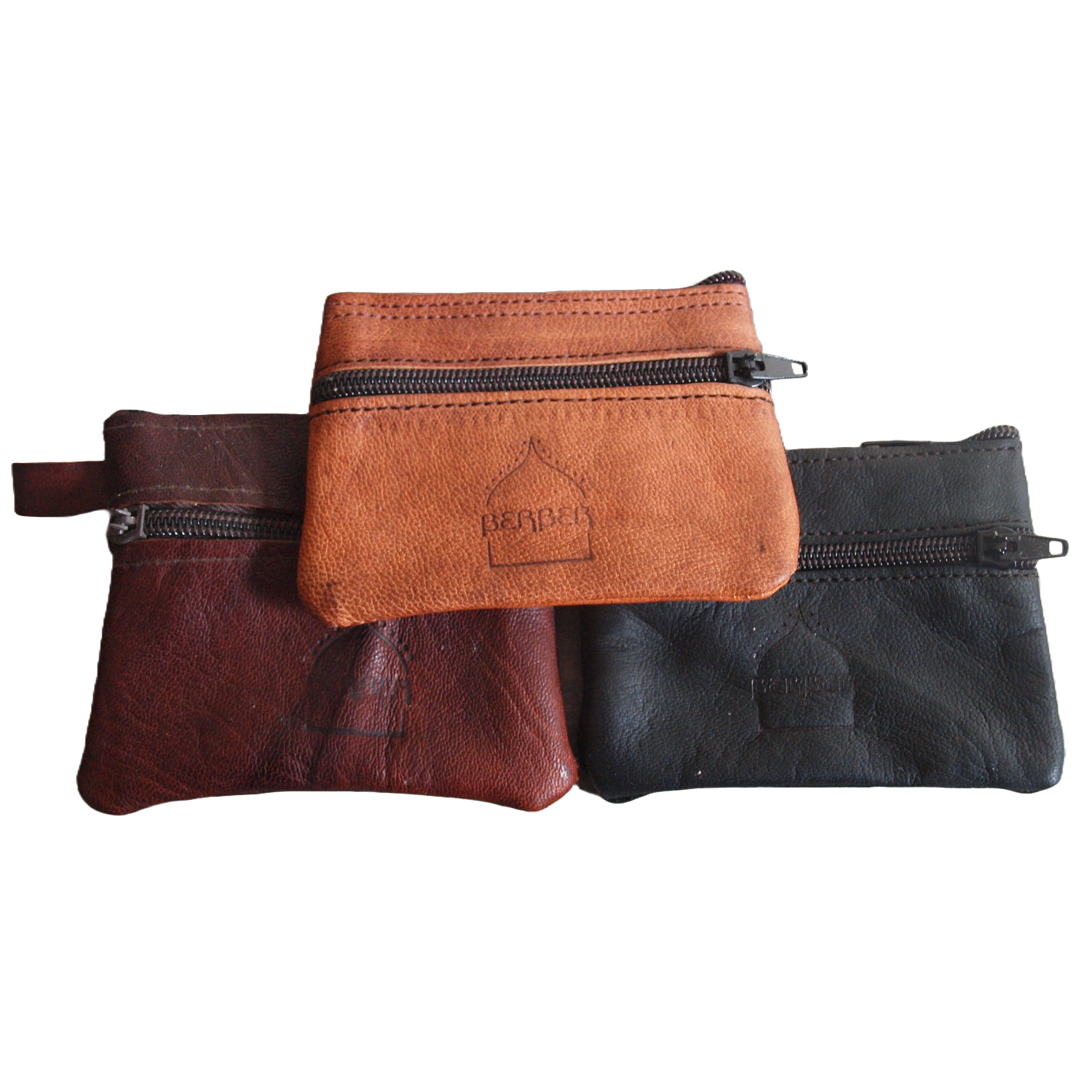 Small Leather Coin Purse: Black