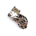 Pearlescent cat shaped hair clamp 8cm