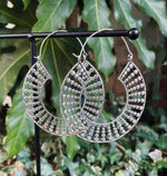 Extra Large Hoops Silver Earrings / Lightweight / Unique Gift / Boho Jewellery / Ethnic / Rustic / Festival / Gypsy / Hippie / Statement