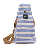 Natural Cotton Cross-Body Bags: Grey & White