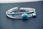 Adjustable Turquoise Silver Bracelet