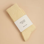 Alpaca wool socks - Cold cream