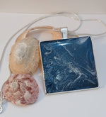 Large Square Oceanwave Necklace
