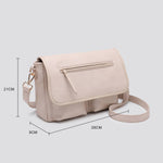 Vegan Leather Multi-Compartment Crossbody Bag # 26759: BROWN