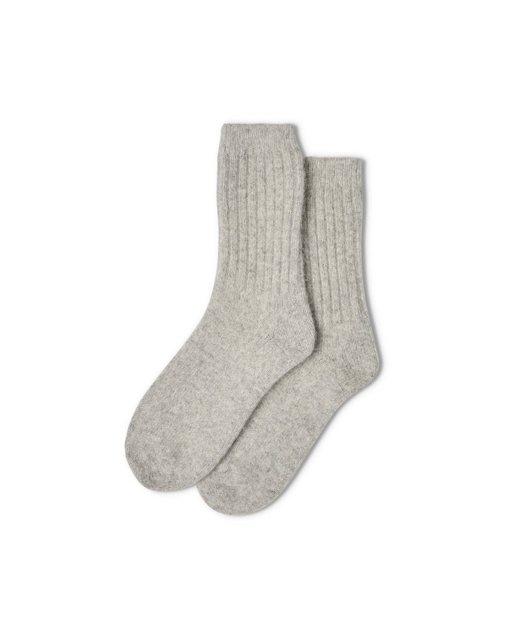 Soft Angora Sock | Silver