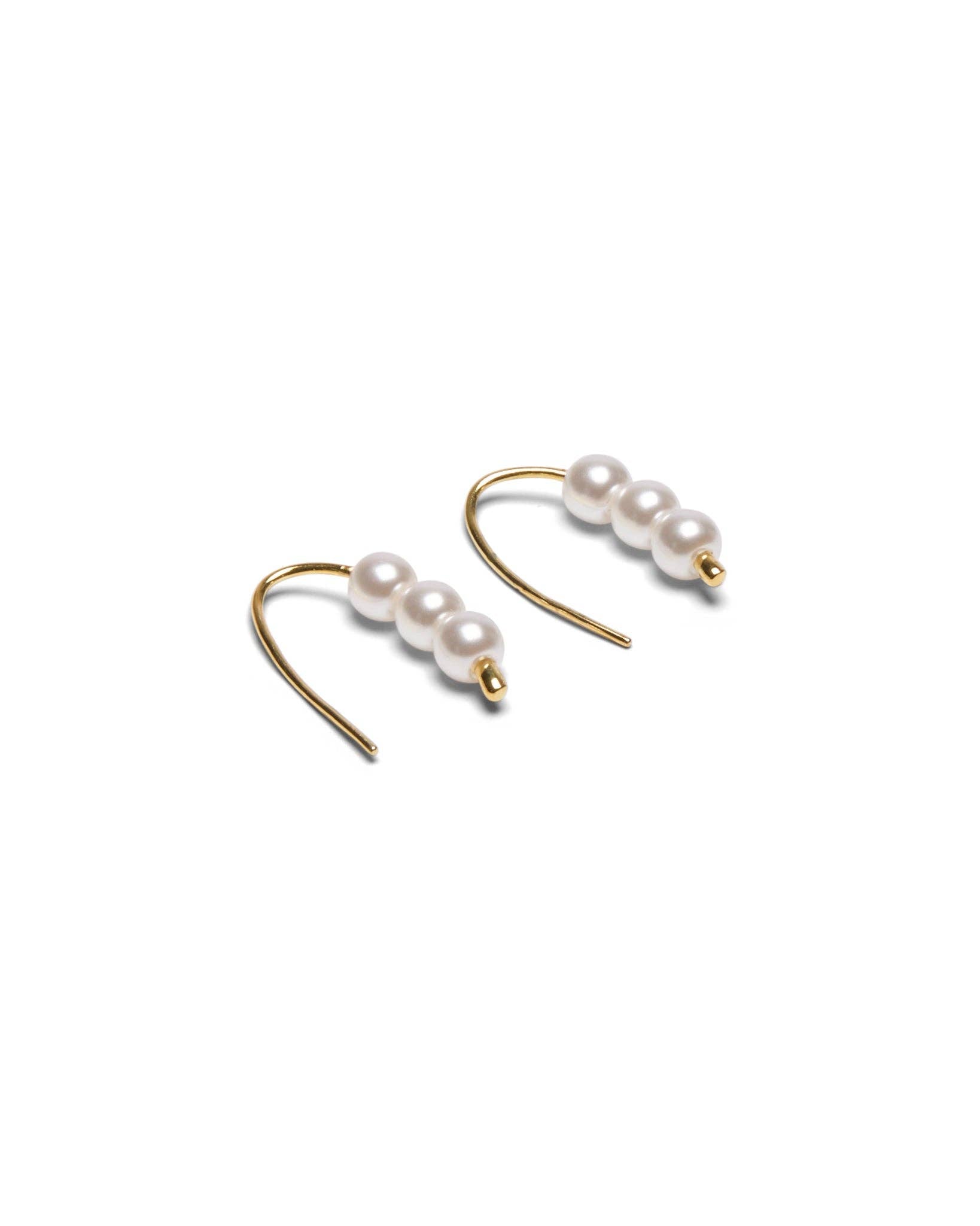 Keswick Beaded Pull Through Earrings | Gold