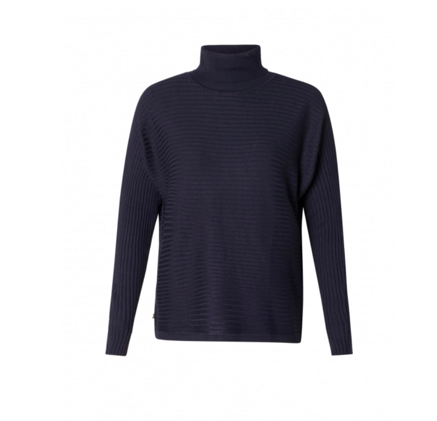Stein Ribbed Baggy Polo Jumper