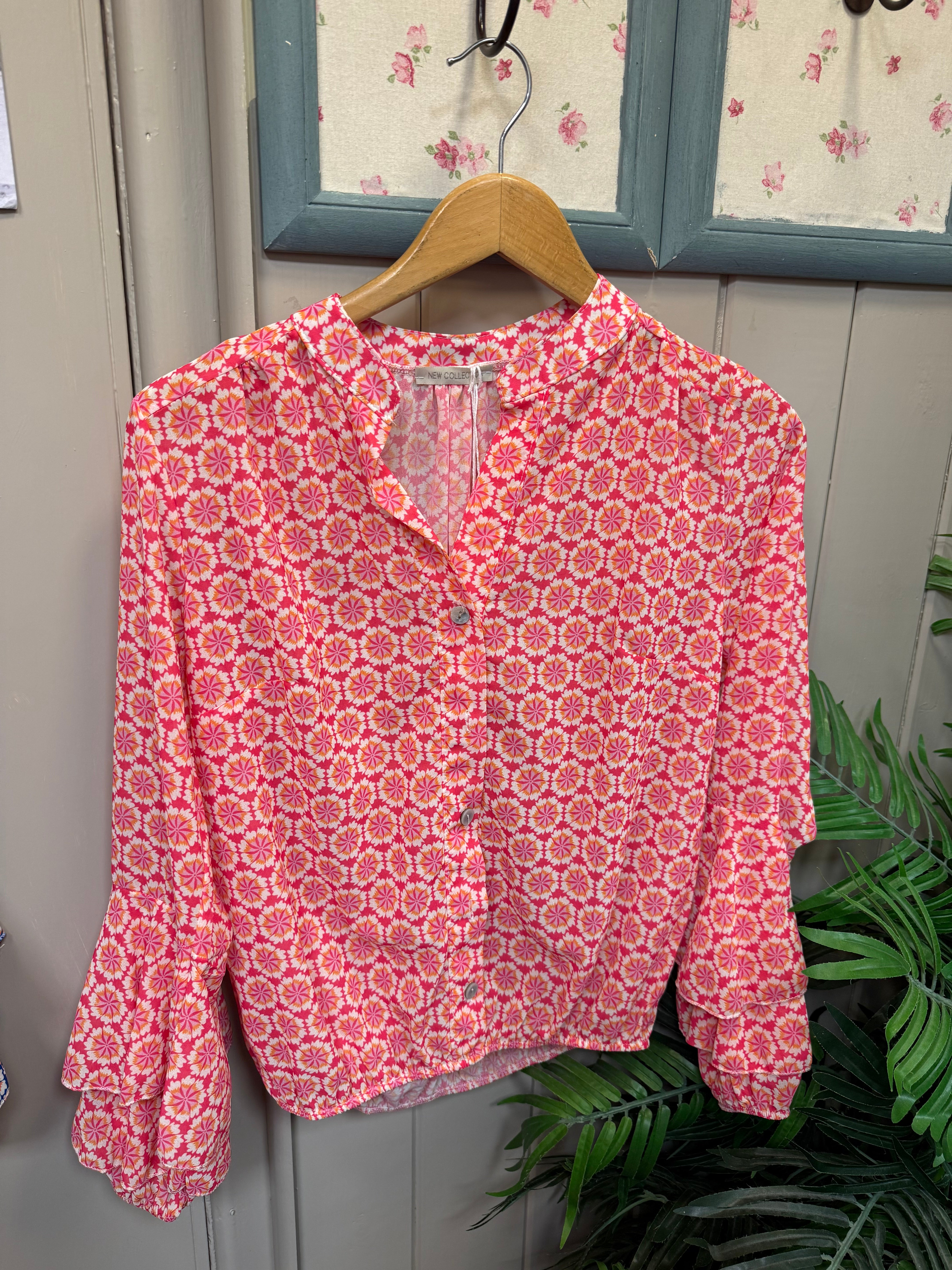 🌼 Floral Puff Sleeve Blouse