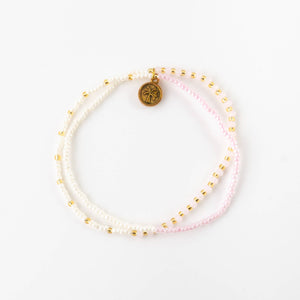 Monte Carlo Surf Bracelet, Beaded Bracelet, by Koh Surf: Beige