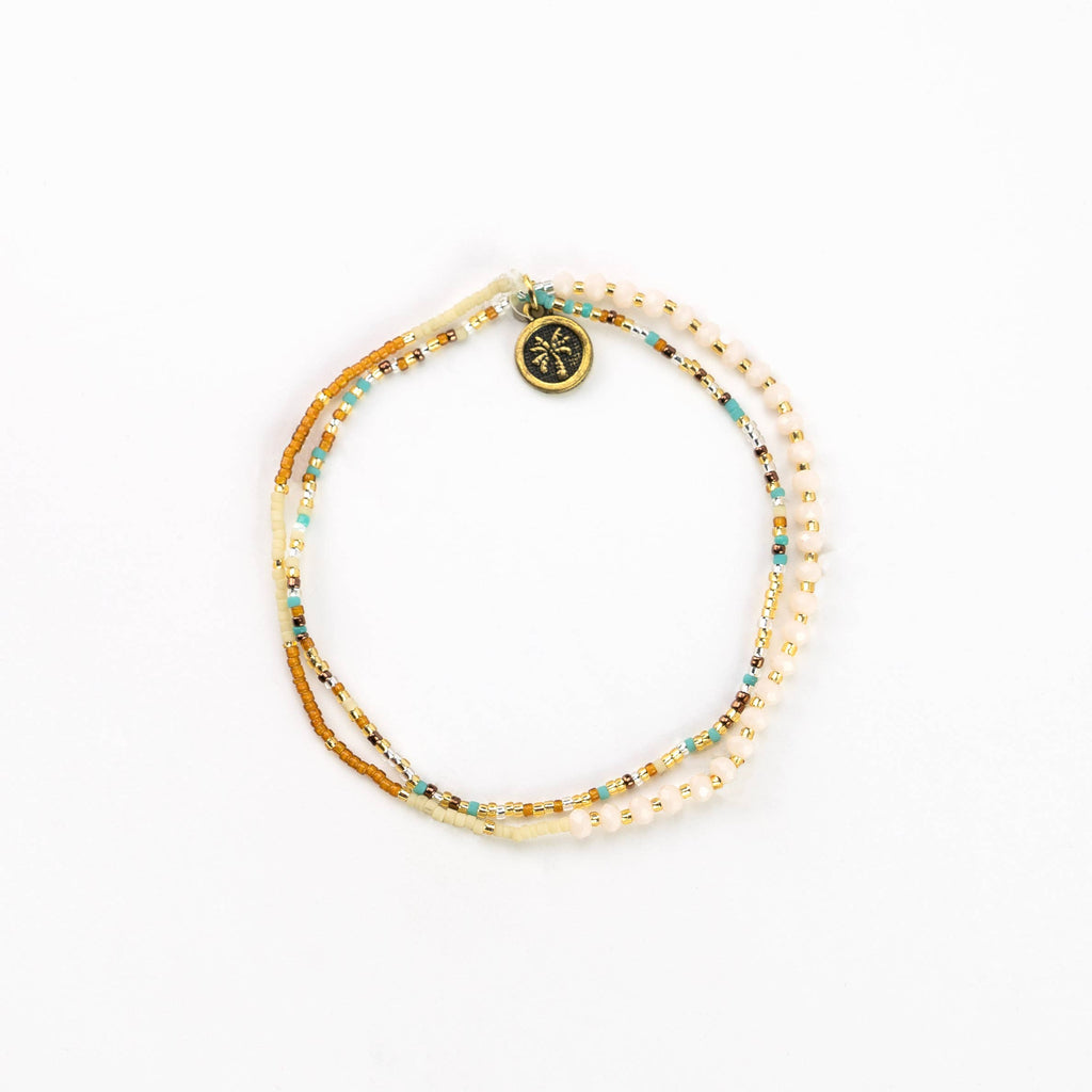 Monte Carlo Surf Bracelet, Beaded Bracelet, by Koh Surf: Beige