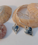 Tiny Heart Oceanwave Earrings
