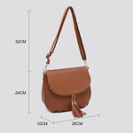 Vegan Leather Crossbody Bag # JNY3351S2526: BROWN
