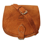 Small Leather Saddle Bag: Tan