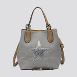 2290 Canvas Star Tote Bag: BLACK