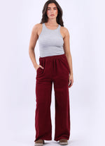 Straight Leg Cotton Corduroy Pants