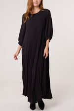 Pleated Maxi Dress