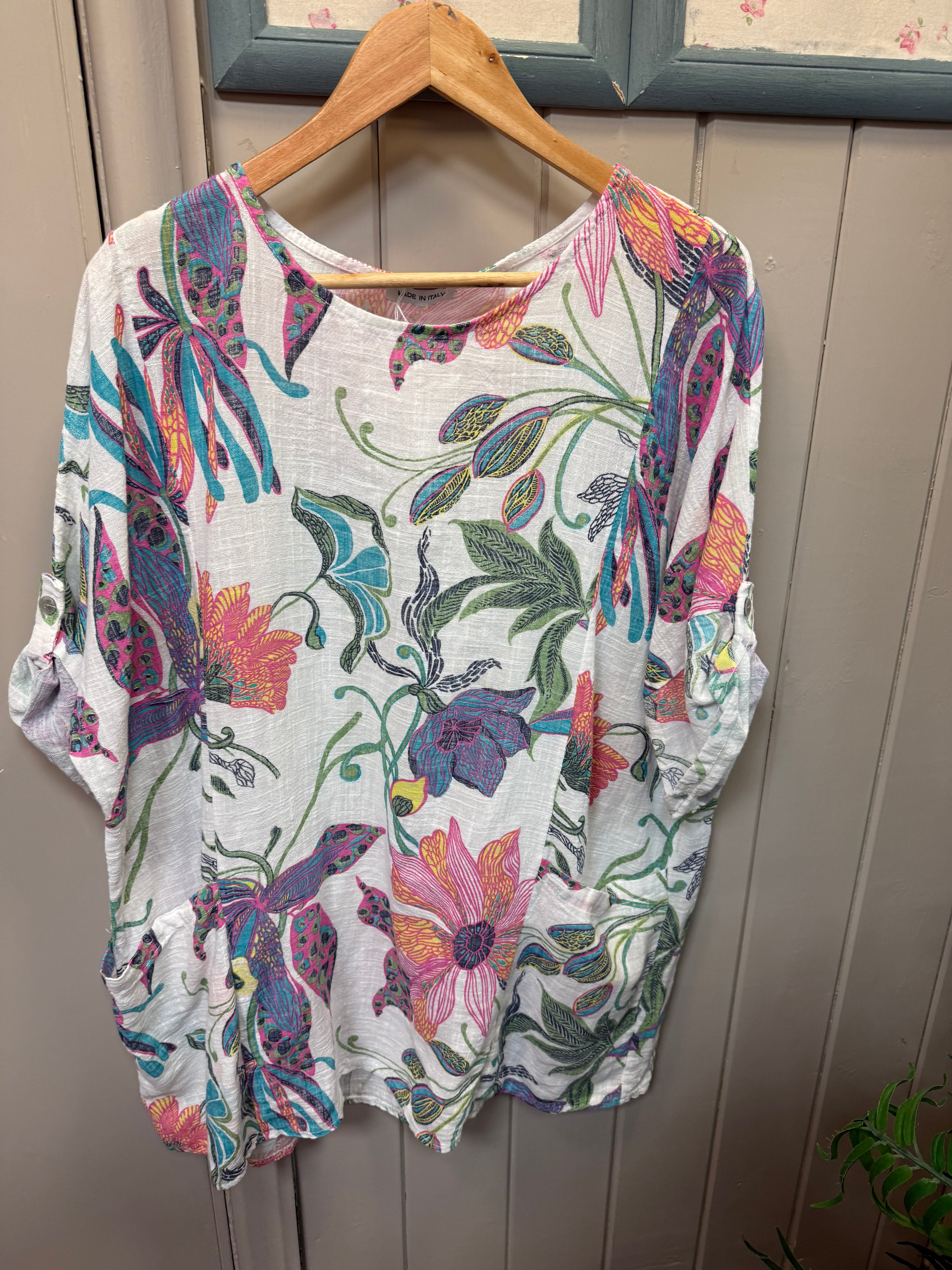 Boho Floral Pocket Tunic