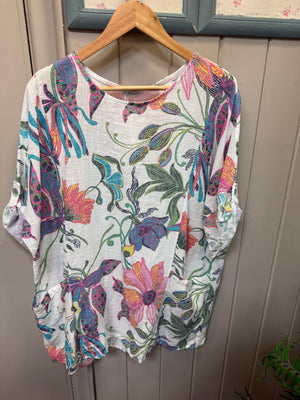 Boho Floral Pocket Tunic