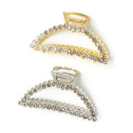 Arched Crystal Hair Clip – Gold or Silver
