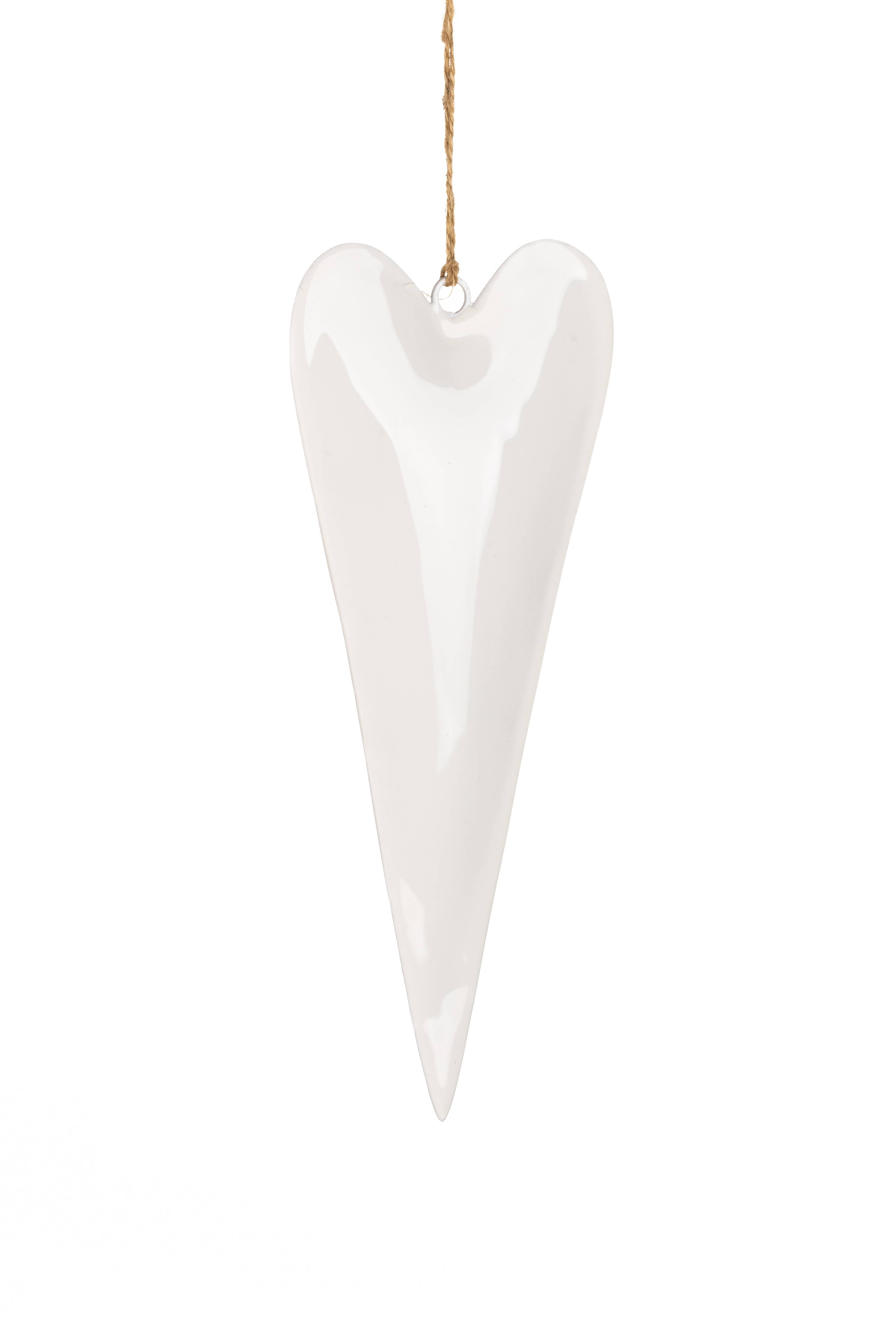 Slim White Heart Large