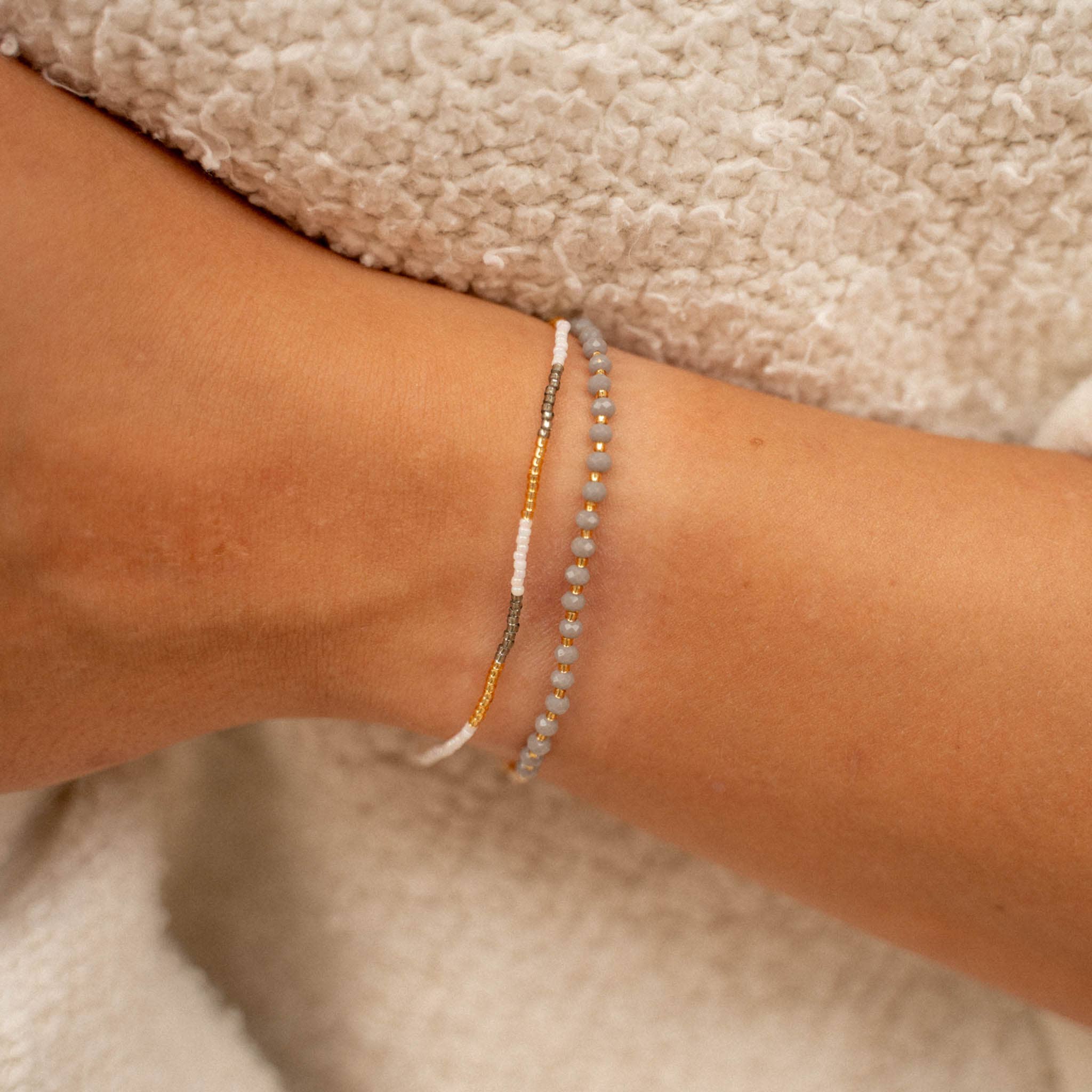 Monte Carlo Surf Bracelet, Beaded Bracelet, by Koh Surf: Beige
