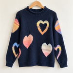 Colourful Love Heart Knit Jumper