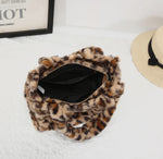 🐆 Leopard Print Faux Fur Tote Bag