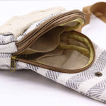 Natural Cotton Cross-Body Bags: Grey & White